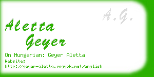 aletta geyer business card
